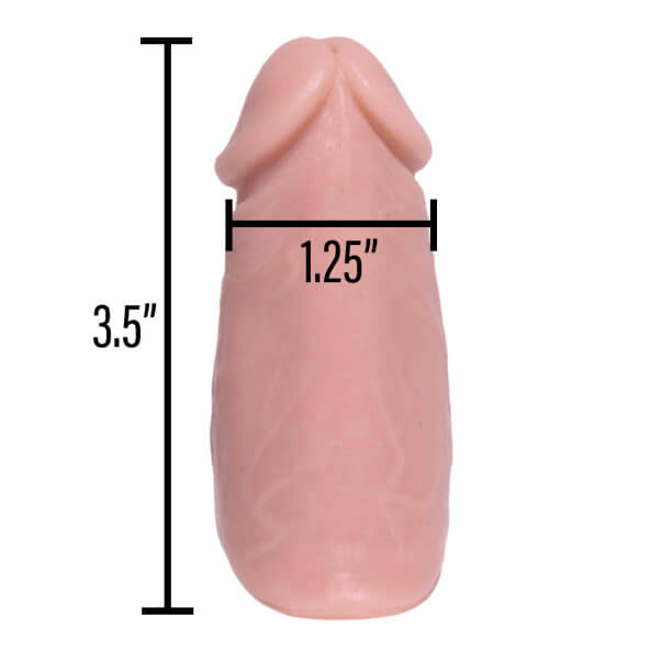 light color peen pocket with size dimension caption indicating 3.5" length and 1.25" width