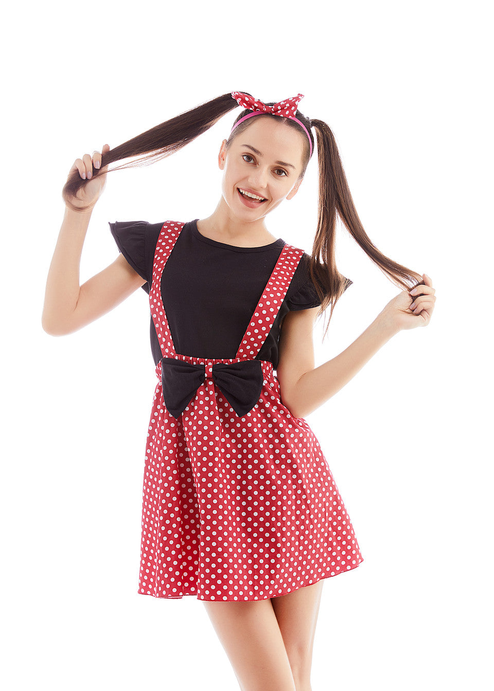 Polka Dot Overall Dress