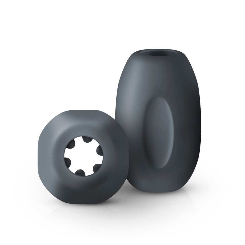 Two Boners Handjob Strokers, on showing its center and the other showing its side.
