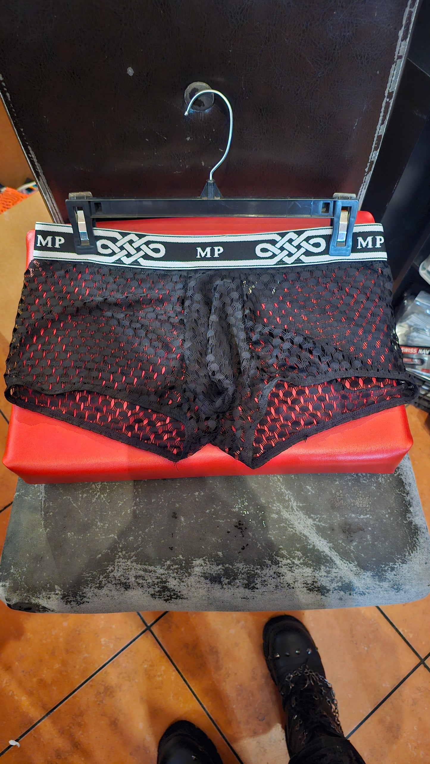 Male Power Mesh Mini Shorts