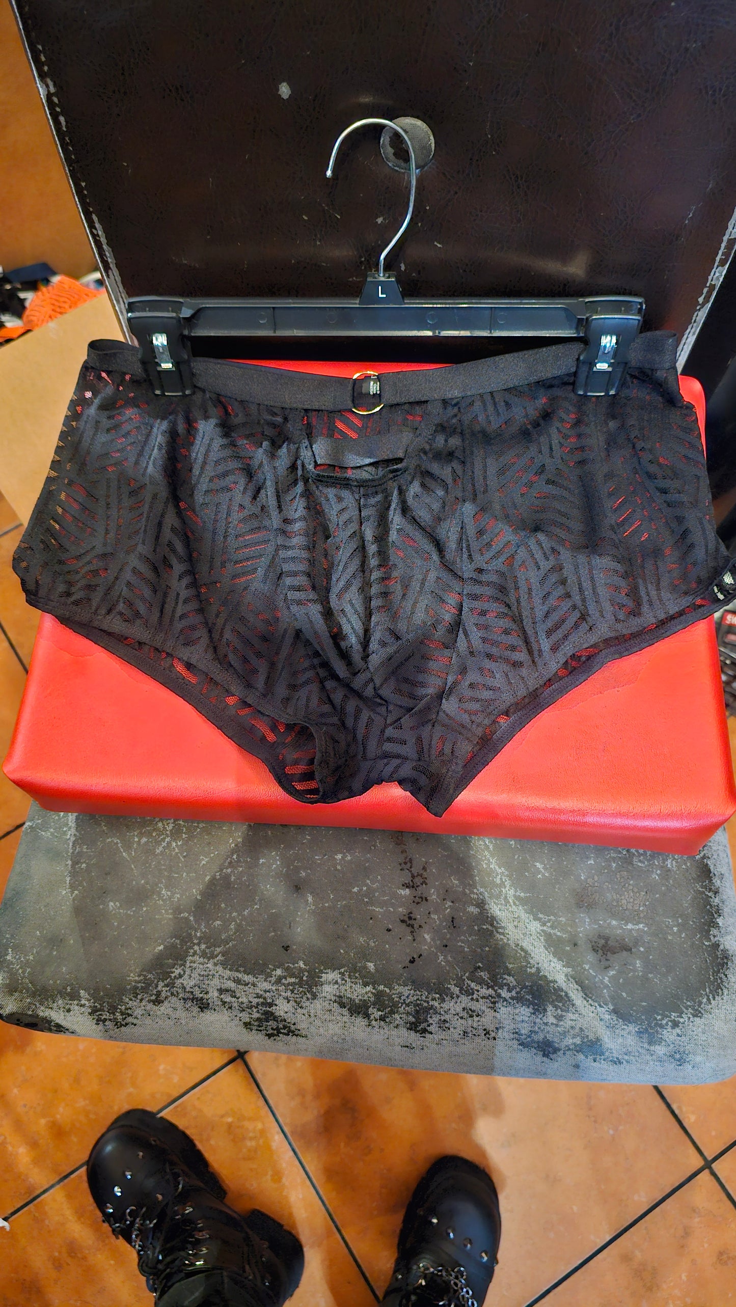 Male Power Mesh Mini Shorts