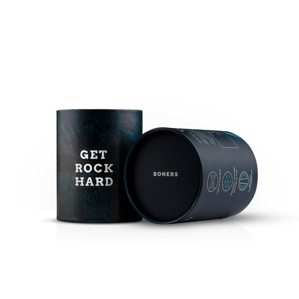 the packaging for the Boners Handjob Stroker.