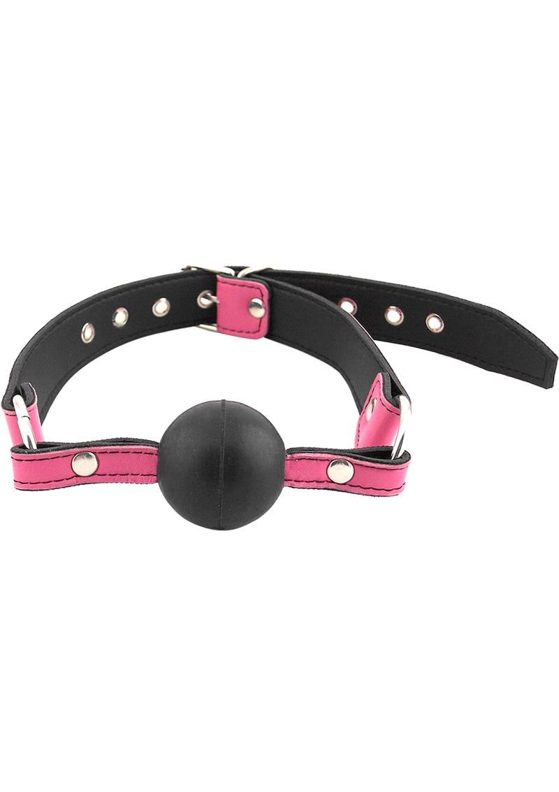 Rouge Leather Ball Gag
