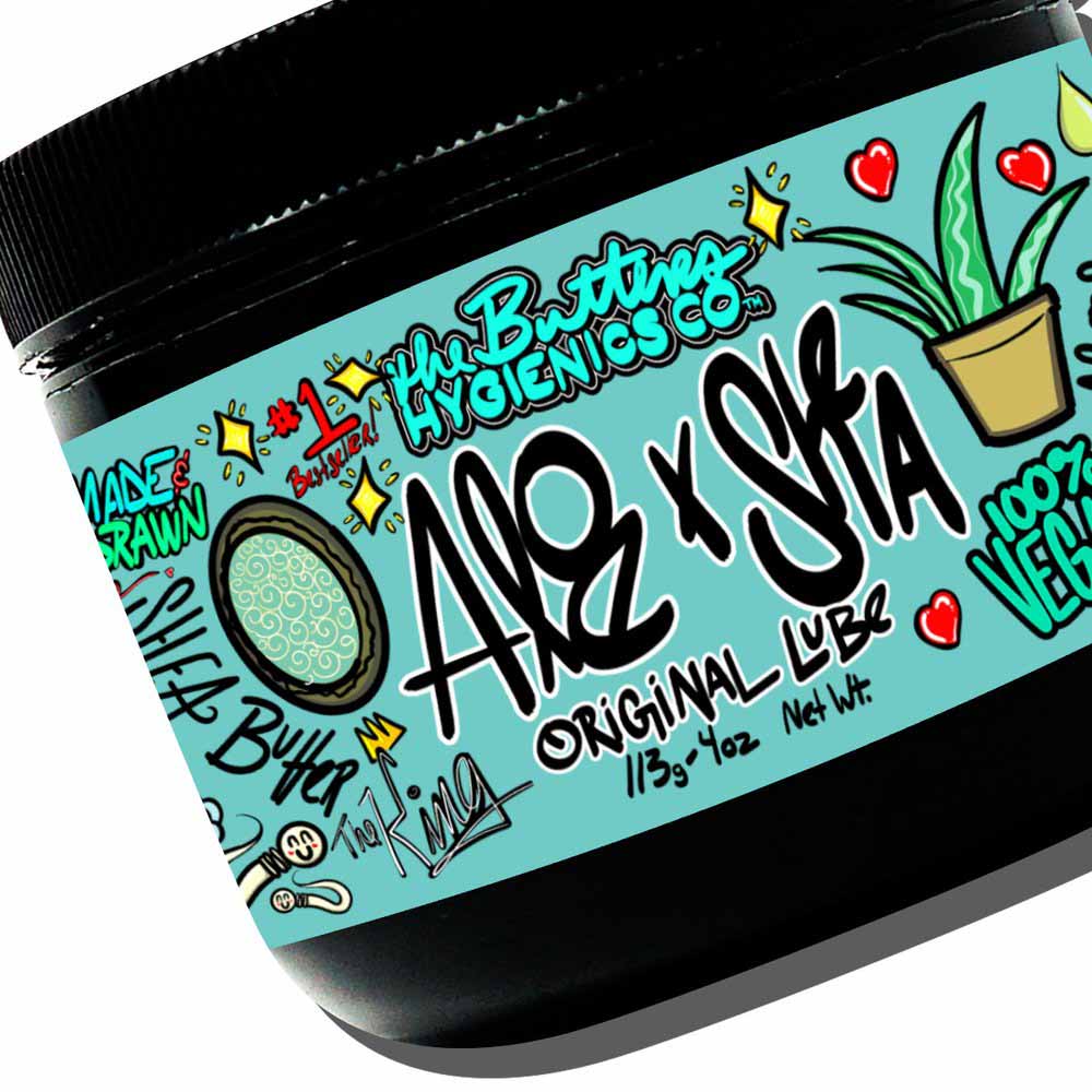 A 4oz jar of The Butters Original Lube with Aloe & Shea.