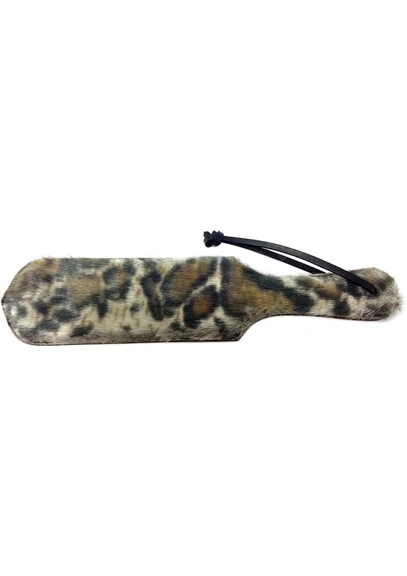 Leather Paddle with Faux Fur