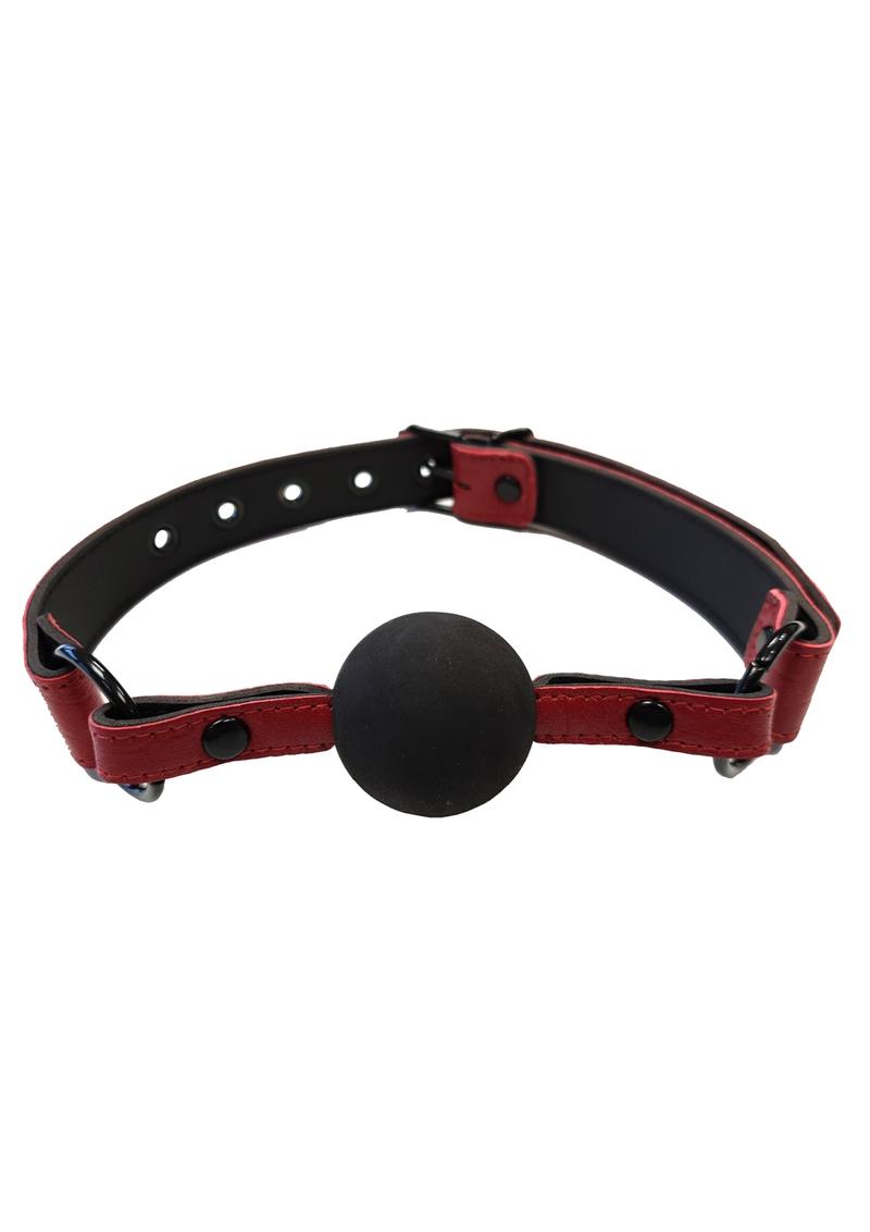 Rouge Leather Ball Gag