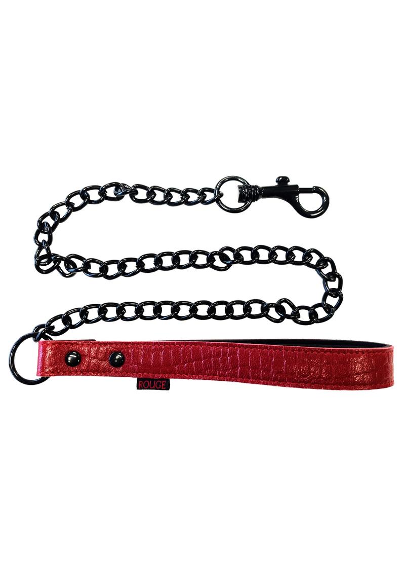 Leather Leash with Chain