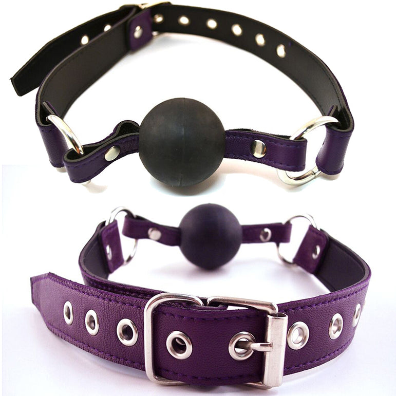 Rouge Leather Ball Gag
