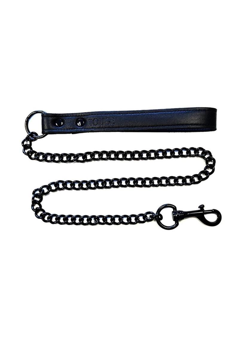 Leather Leash with Chain