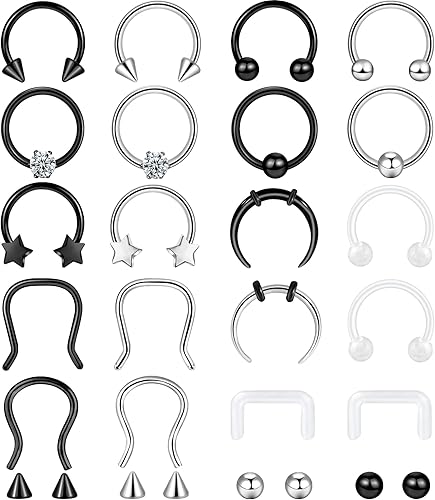 16 Gauge Assorted Septum Rings