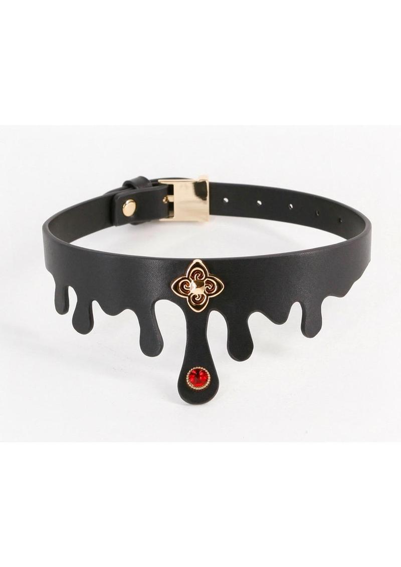 Fetish & Fashion Elvira Collar - Black/Gold