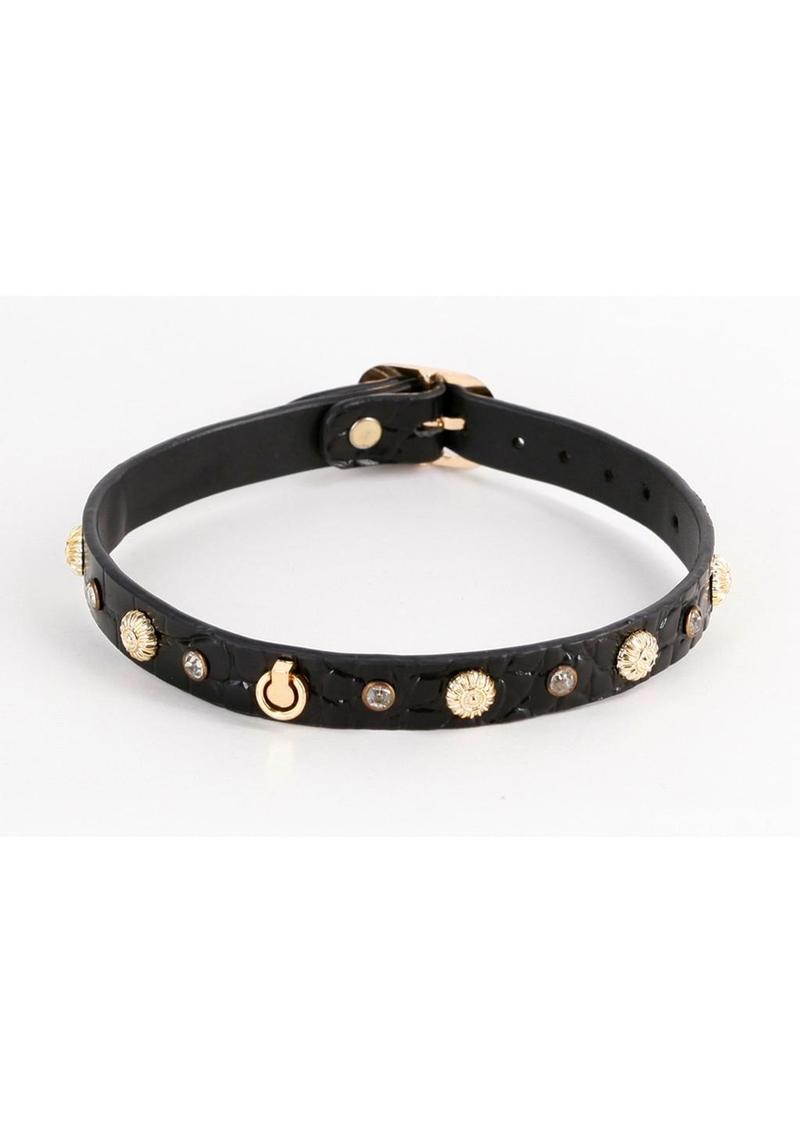 Fetish & Fashion Alina Collar - Black/Gold