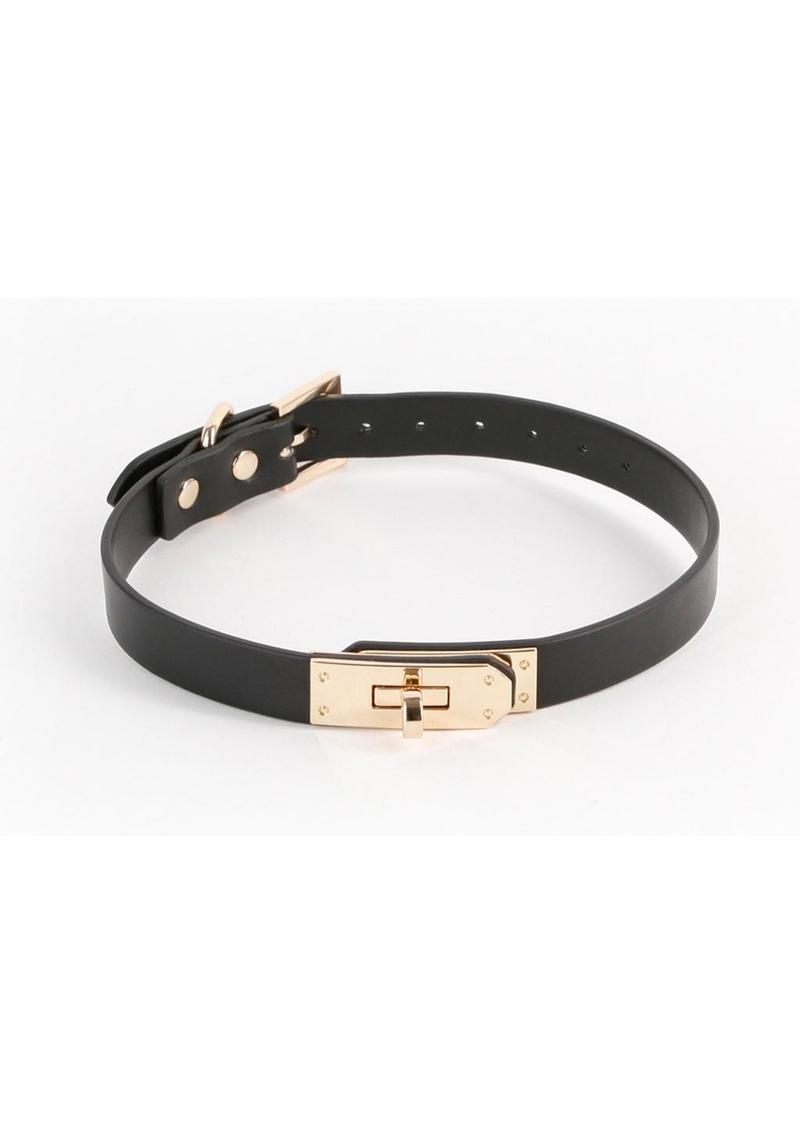 Fetish & Fashion Sadie Collar - Black/Gold