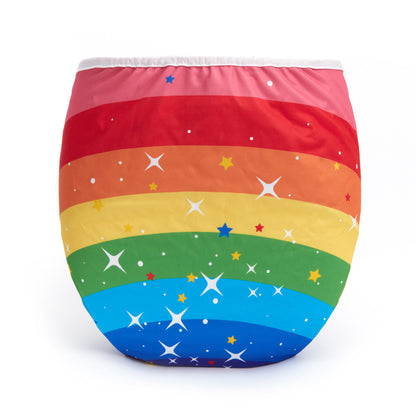 Rainbow Star Adult Diaper Wrap rear view