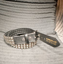 3 ROW PYRAMID STUDDED BELT