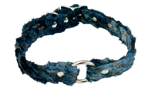 FURRY ZEBRA PRINT ZEBRA RING CHOKER