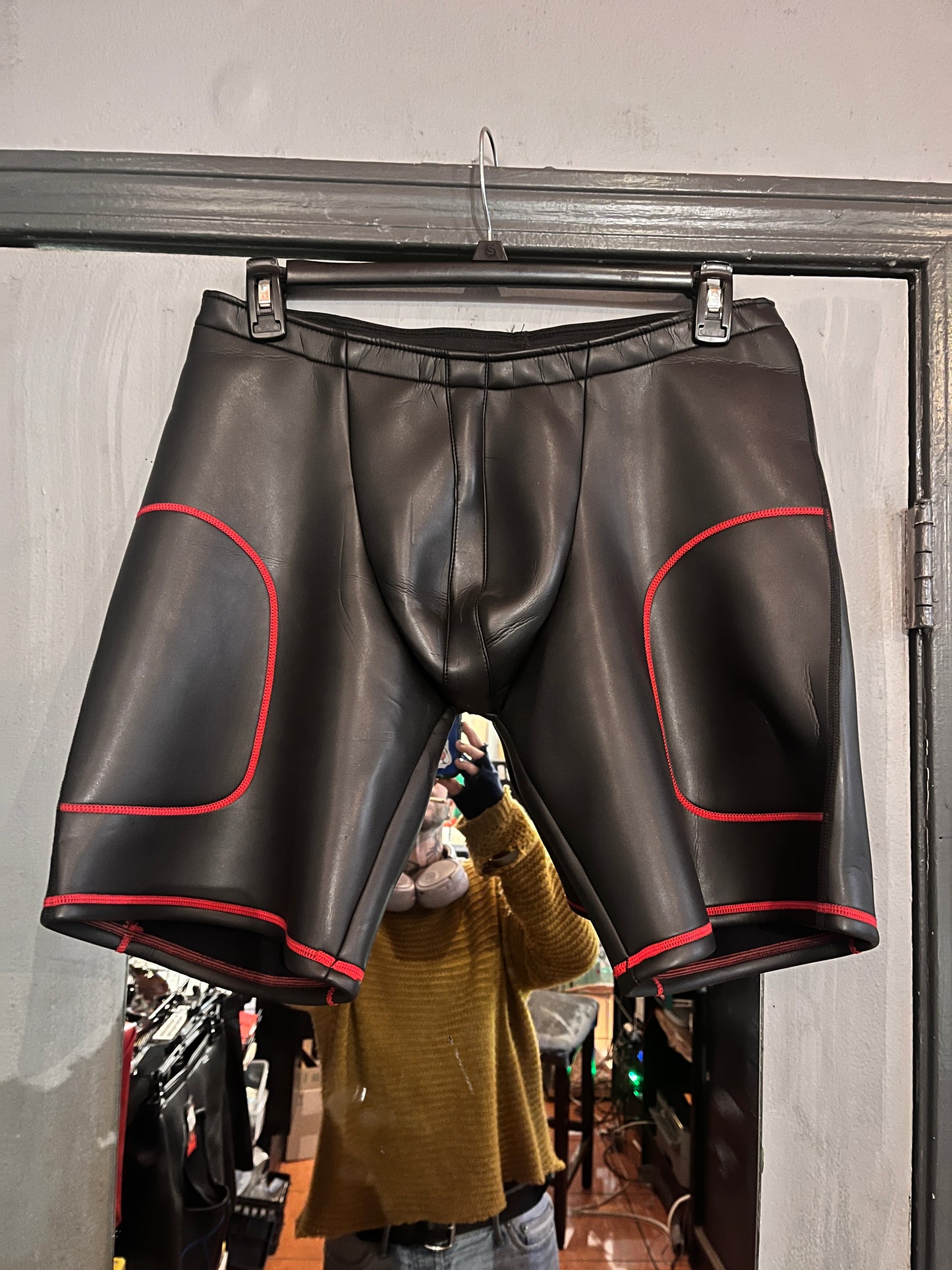 665 Inc. Neoprene Open Ass Long Shorts