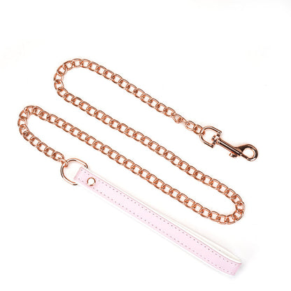 Rose Gold Chain Leash Close Up View