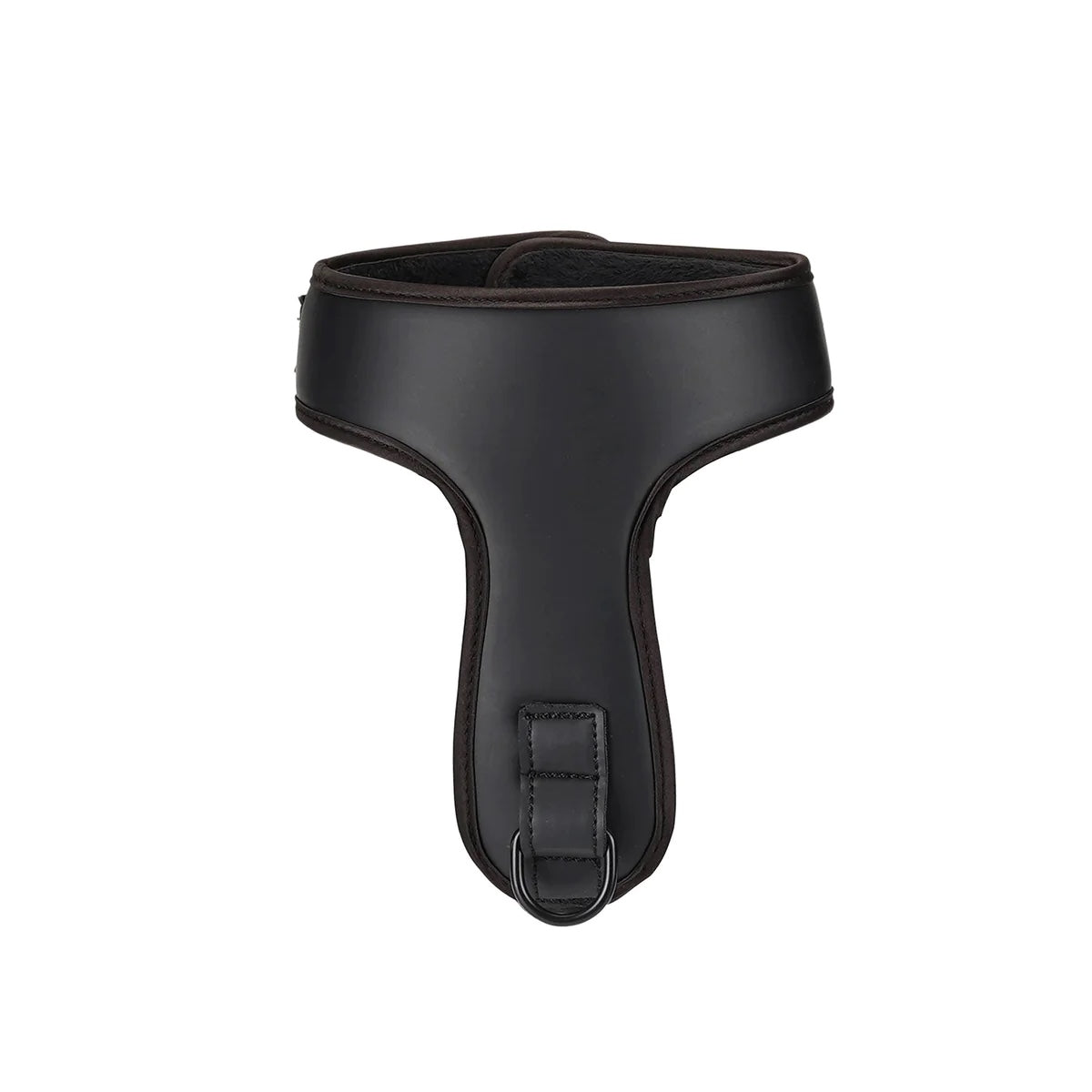 The collar with velcro and D-Ring from the Vegan Fetish Black Neoprene Wrist Collar Restraint Set.