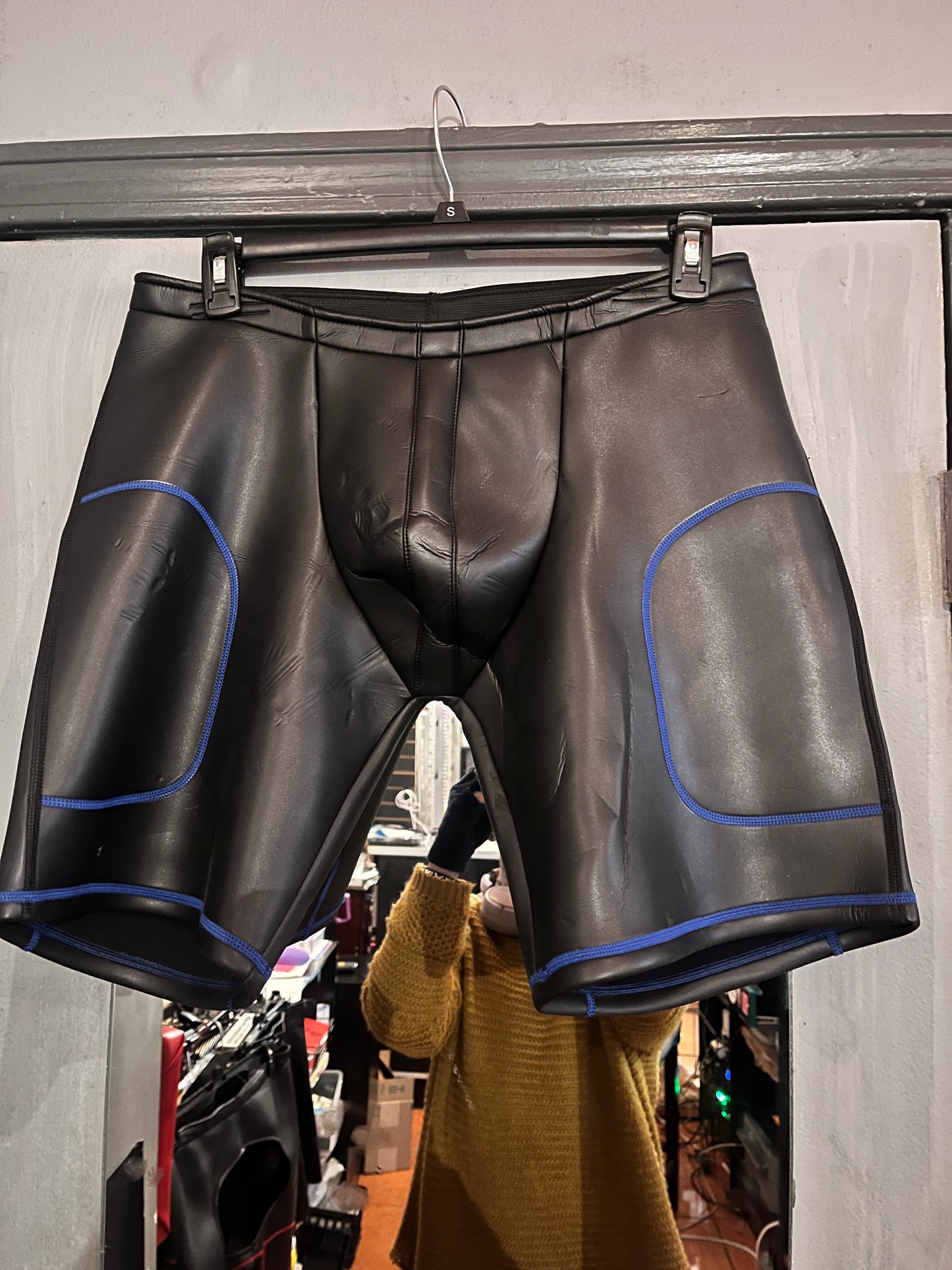 665 Inc. Neoprene Open Ass Long Shorts