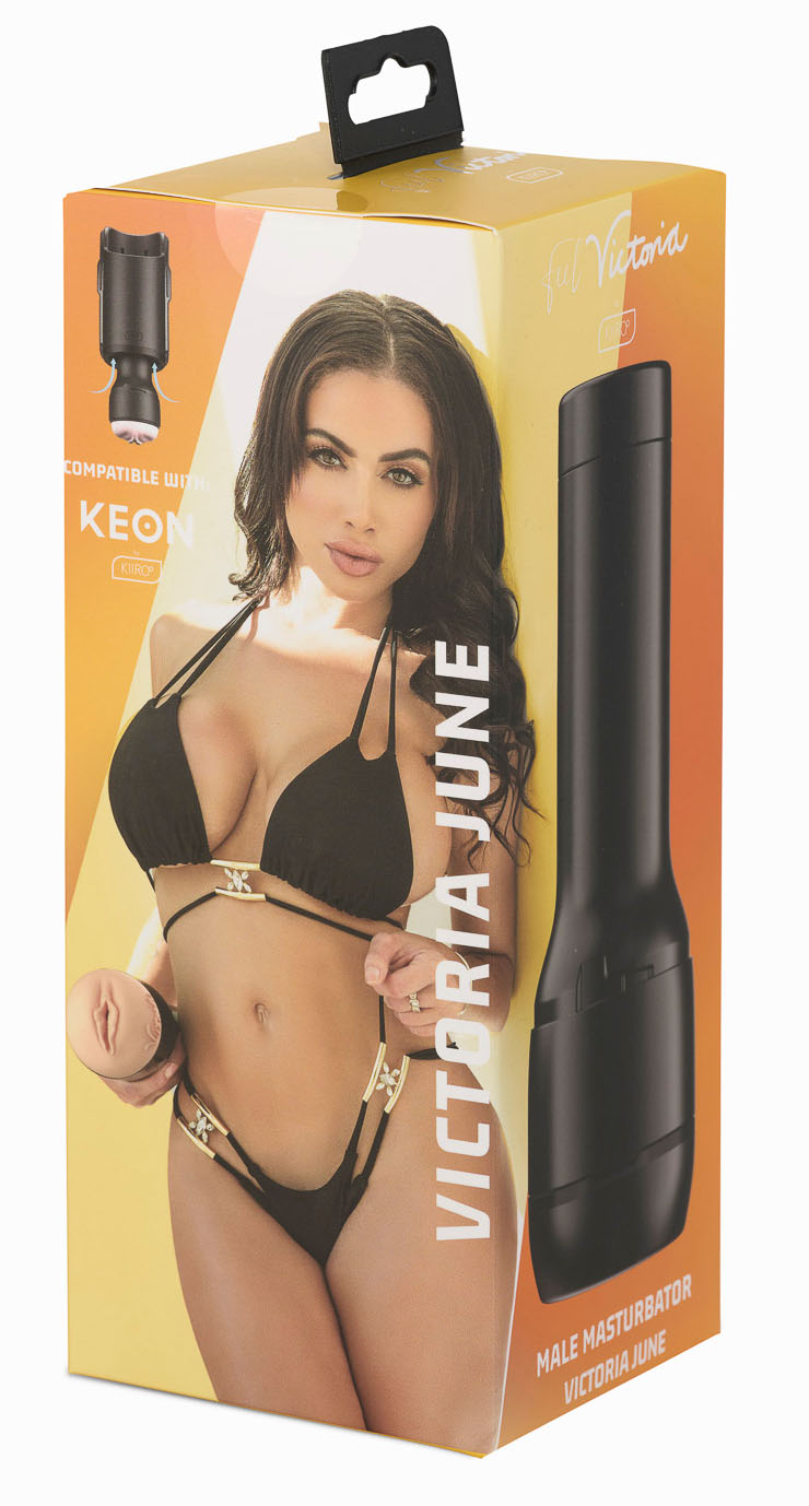 The packaging for the Victoria June Vagina Kiiroo Feel Stroker.