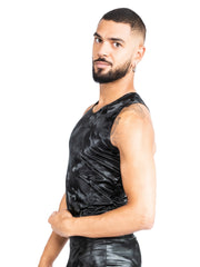 VynX Round Neck Camo Vest Top S/M