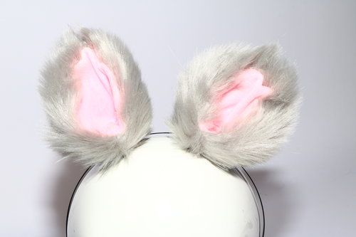 Clip-On Wolf Ears on Metal Headband