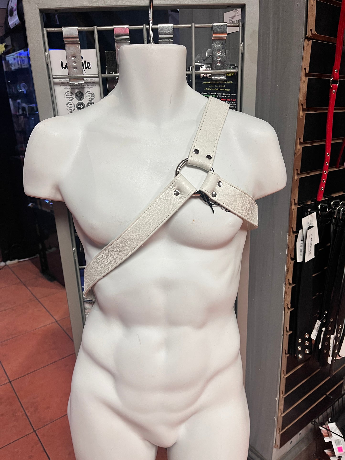 3 Strap Leather Asymmetrical Harness