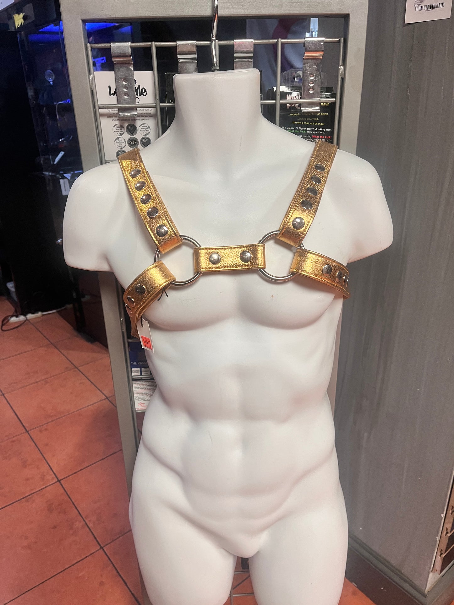 Genuine Leather Bulldog Harness with Detachable Center Strap