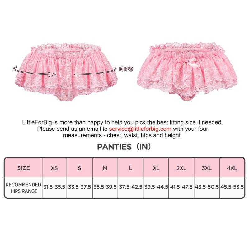 Little for Big Sissy University Lace Skirted Thong Pantie
