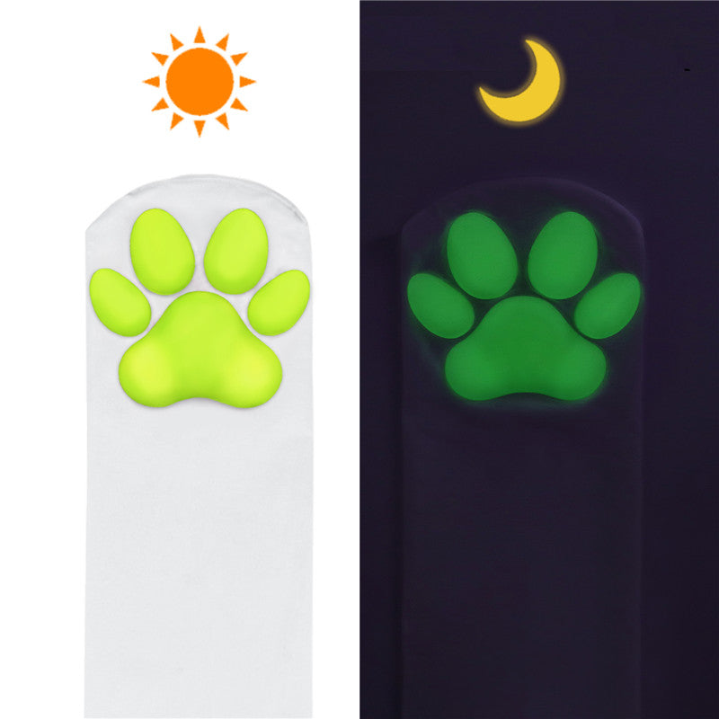 3D Night-Glow Paw Pad Long Silk Stockings