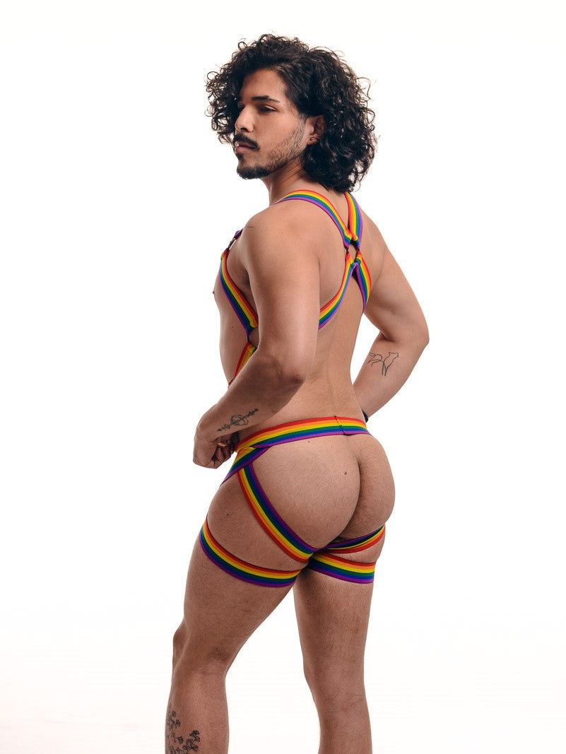 Pride Sport Mesh Jockstrap rear view on model