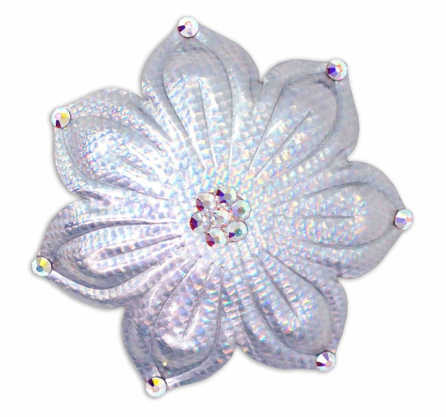 The Silver Iridescent Checker Miami Deluxe Reusable Pasties by Blissidy.