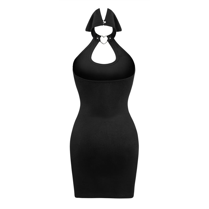 Vampire Collared Bodycon Mini Dress