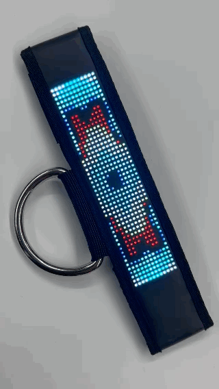A gif of the Marquee Programmable LED Center Strap 2.0 displaying different patterns.