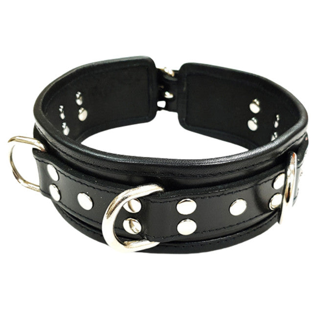 ROUGE LEATHER 5 D-RING COLLAR