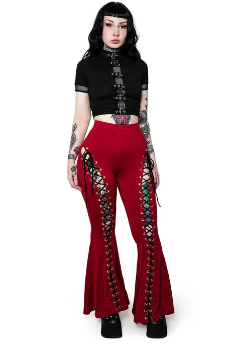 Alice Lace Up Flare Pants