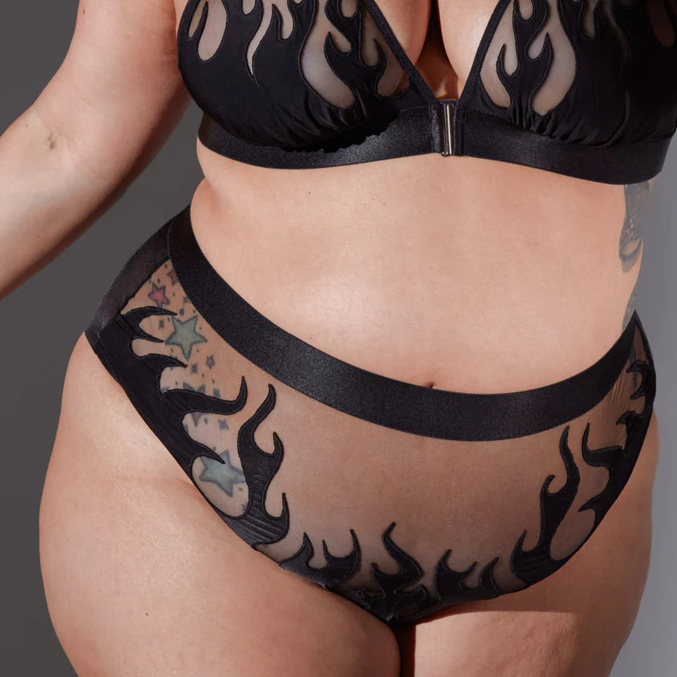 Thistle and Spire “Smokin’ Mirrors” High-Waist Bikini Bottom