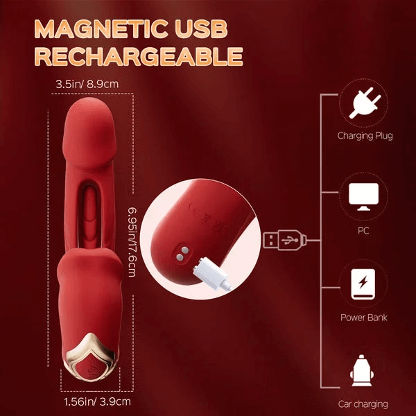 Licking Mouth & G-spot Flicking vibrator