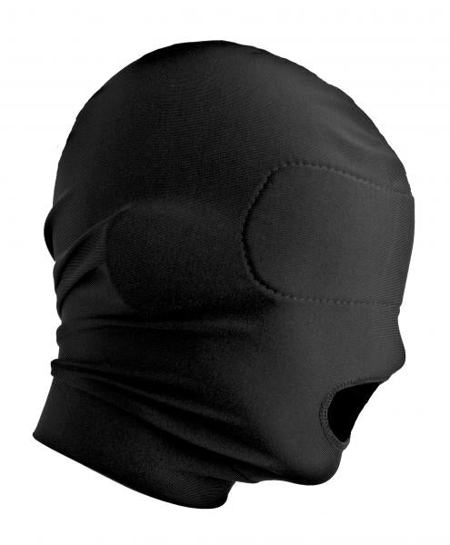 The Master Series Spandex Bondage Hood, side view.