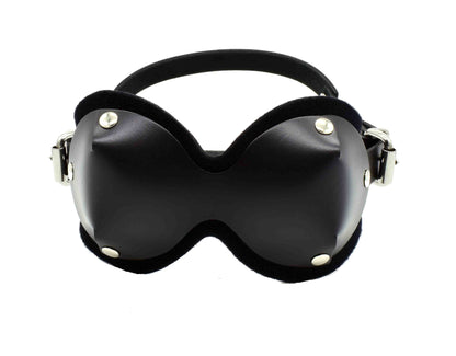 The leather Ultimate Blindfold, front view.