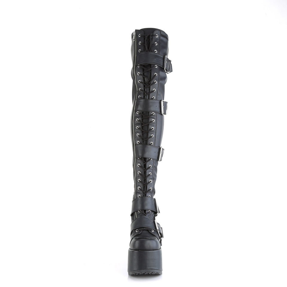 Demonia: Camel-305 5'' Thigh-High Platform Boots