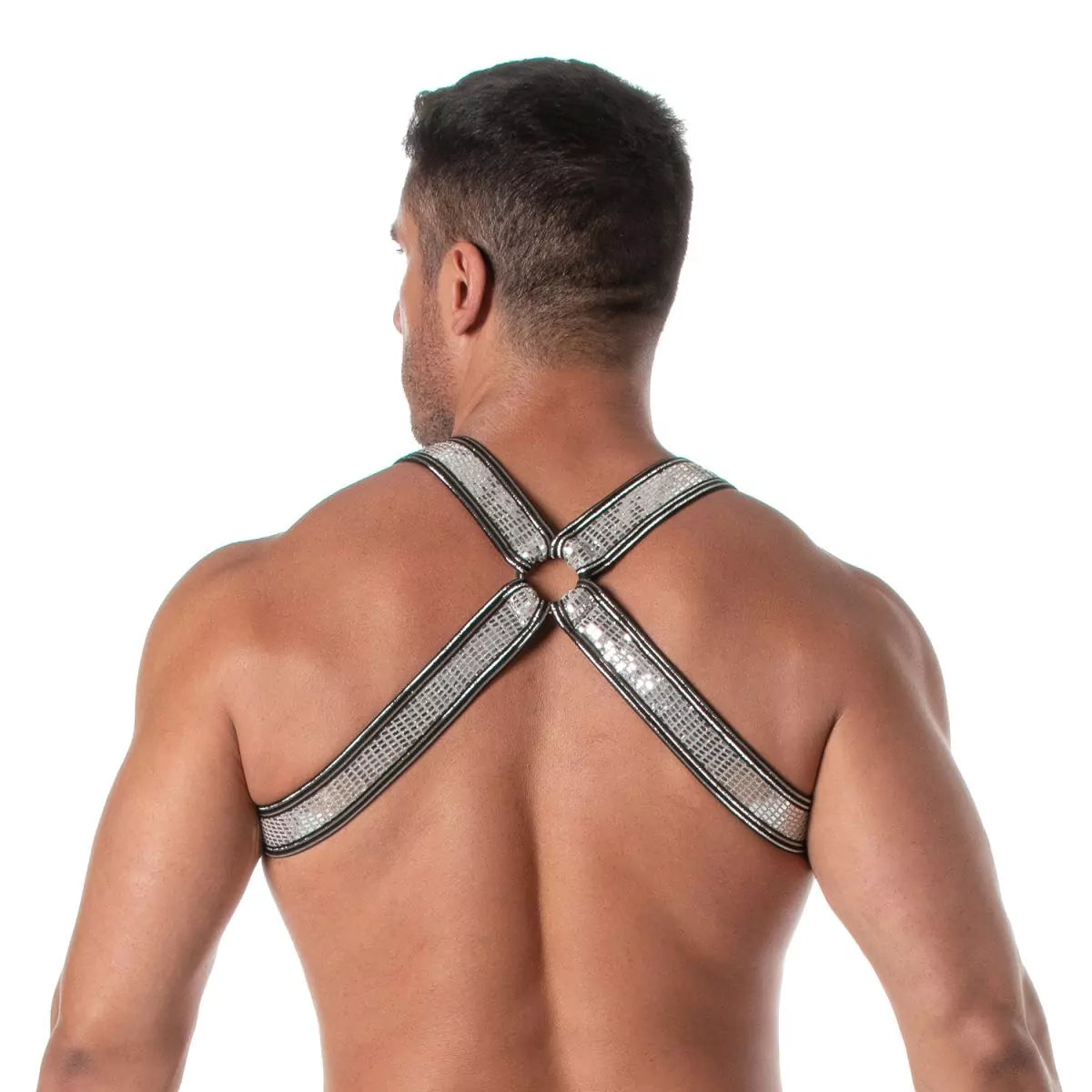 TOF Glitter Bulldog Harness Silver