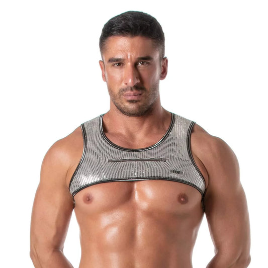 TOF Glitter Zipped Harness Silver