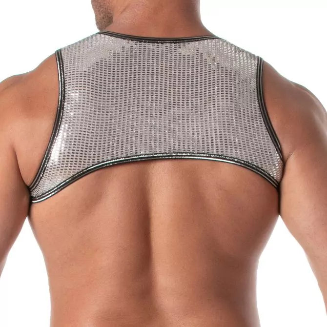 TOF Glitter Zipped Harness Silver