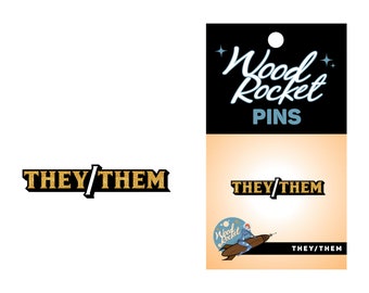 They/Them WoodRocket Porn & Sex Toy Pin.