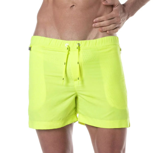 TOF Neon Long Shorts Yellow