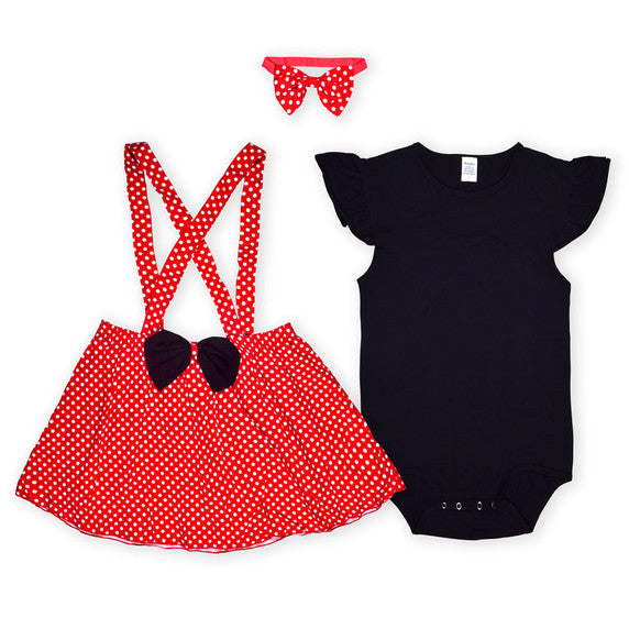 Polka Dot Overall Dress