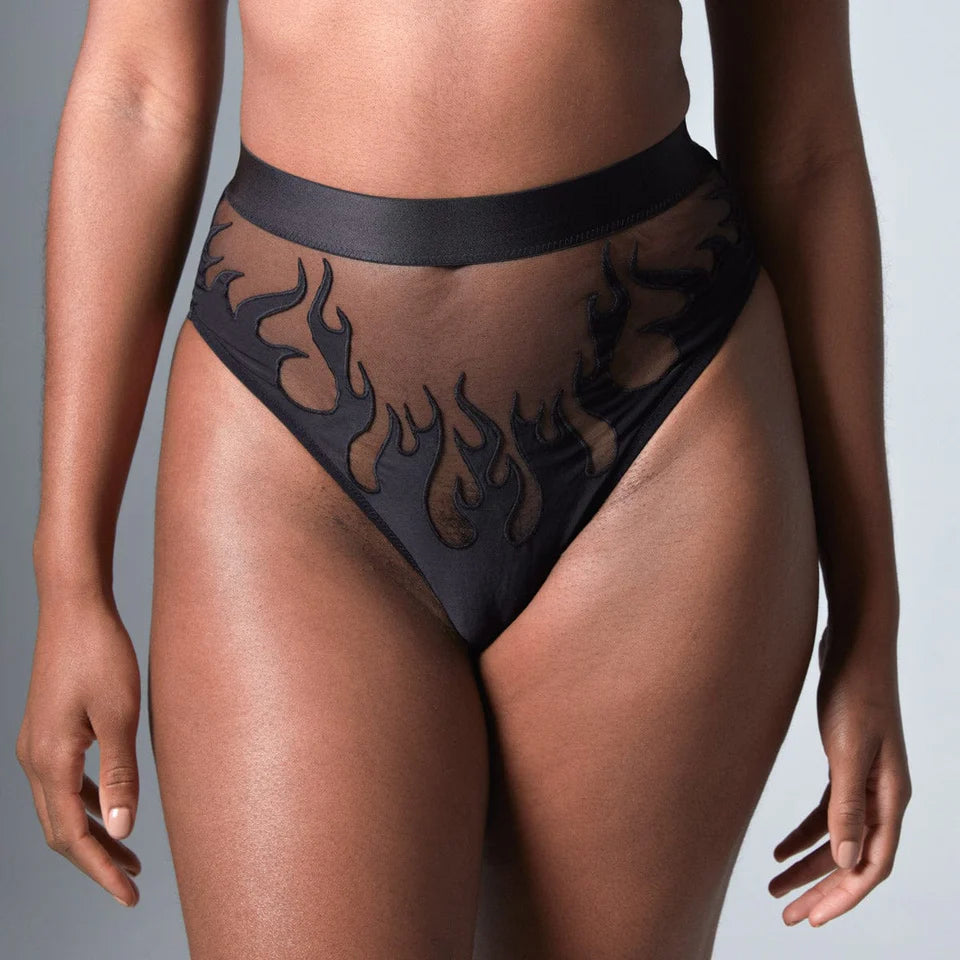 Thistle and Spire “Smokin’ Mirrors” High-Waist Bikini Bottom