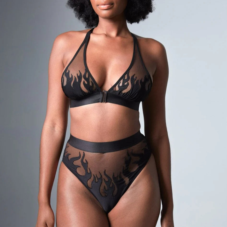 Thistle and Spire “Smokin’ Mirrors” High-Waist Bikini Bottom